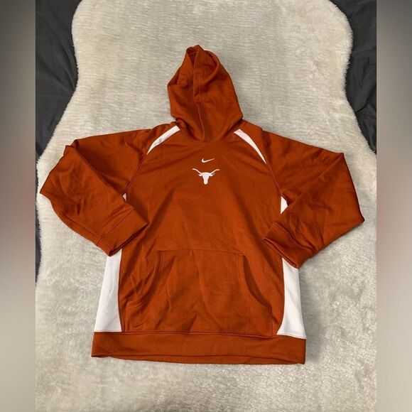 Y2K Nike Center Swoosh Texas‎ Longhorns Orange Hoodie Womens Medium - Picture 1 of 7